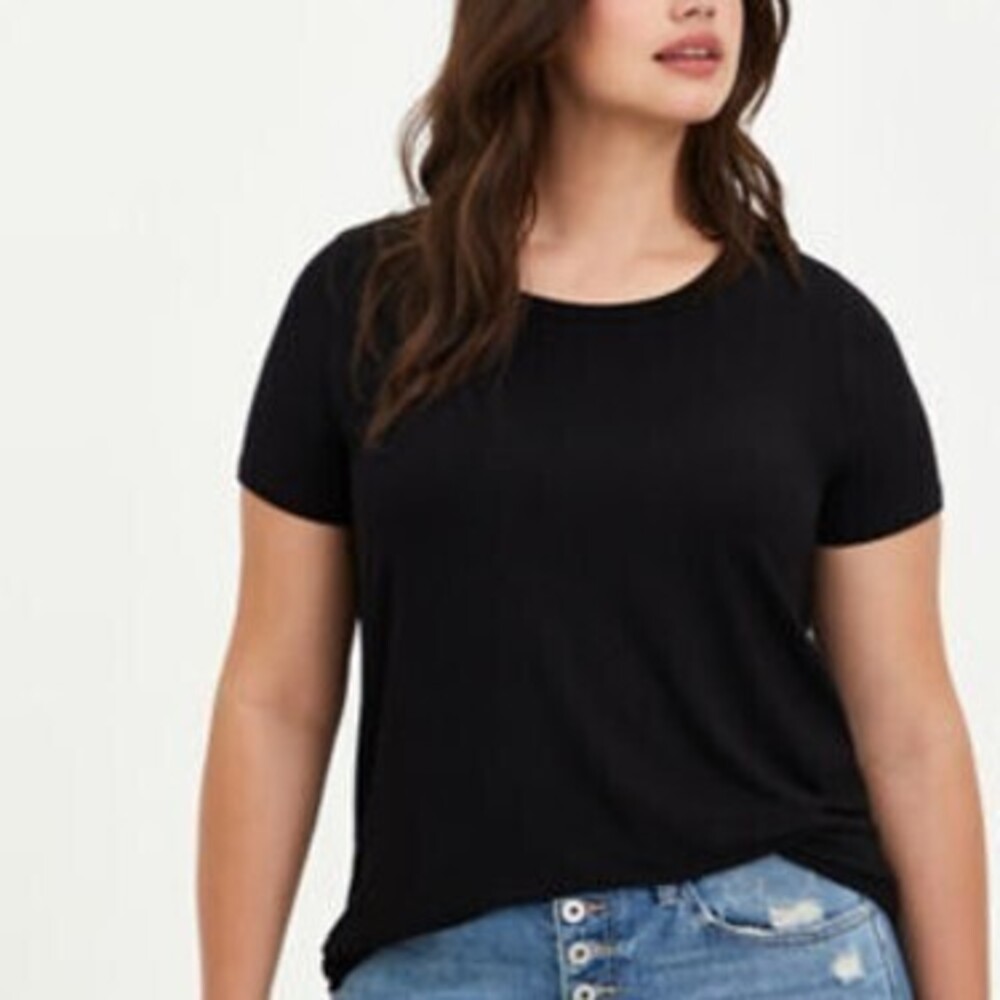 Fitted Crew Tunic - Super Soft Black